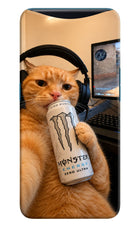 Gamer Cat Energy Oppo Find X Hard Case Back Cover by Casekaro