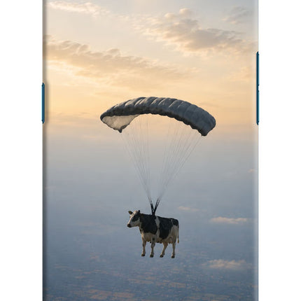 Skydiving Cow Oppo Find X Hard Case Back Cover by Casekaro