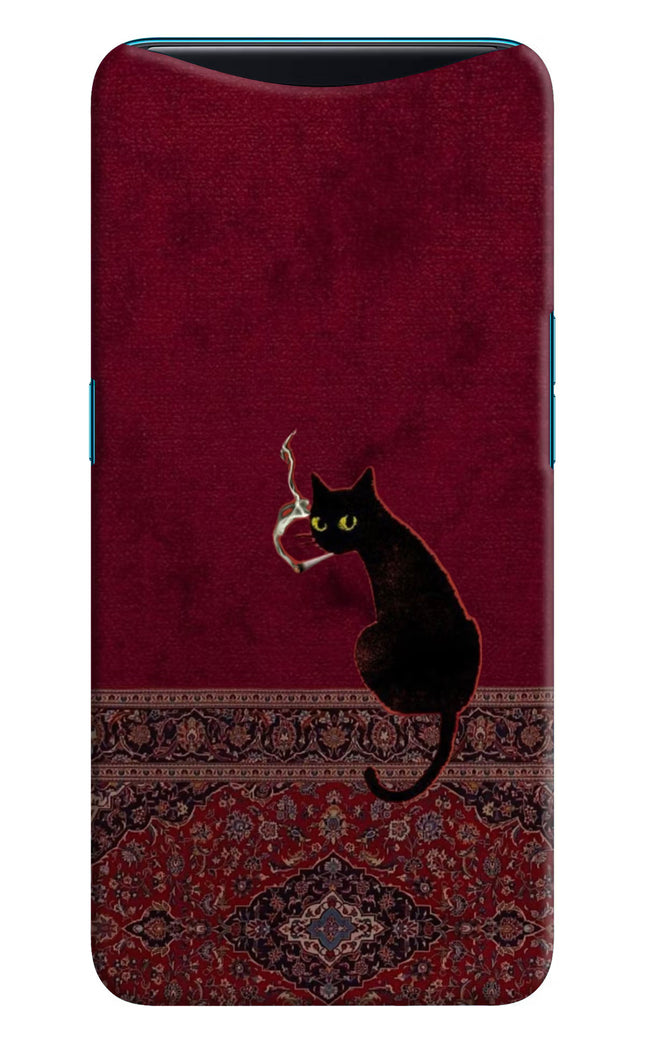 Midnight Cat Oppo Find X Hard Case Back Cover by Casekaro