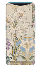White Lily Oppo Find X Hard Case Back Cover by Casekaro