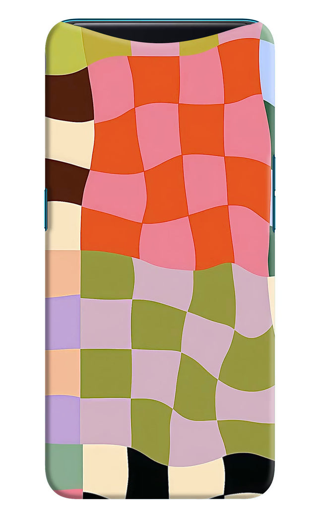 Wavy Grid Oppo Find X Hard Case Back Cover by Casekaro