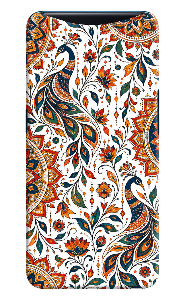 White Mayura Oppo Find X Hard Case Back Cover by Casekaro