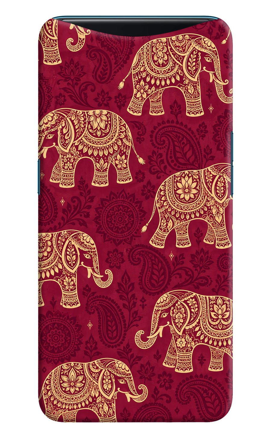 Maroon Elephant Oppo Find X Back Cover, Hard case