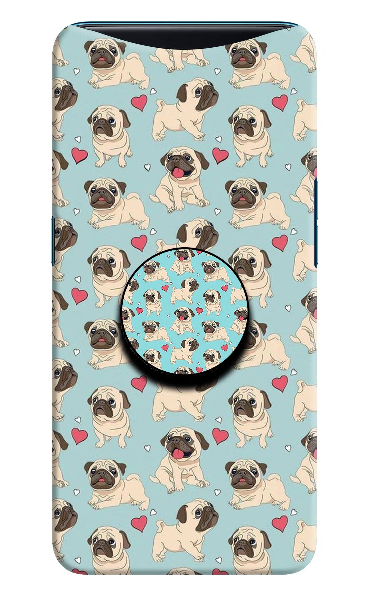 Pug Dog Oppo Find X Pop Case by Casekaro