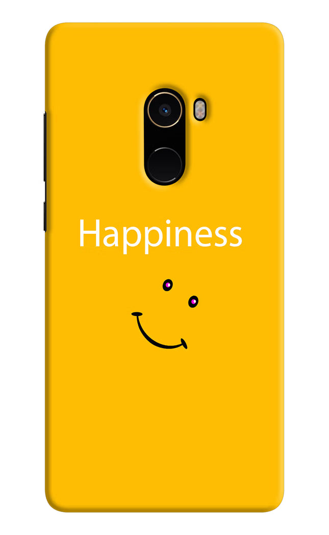 Happiness With Smiley Mi Mix 2 Hard Case Back Cover by Casekaro