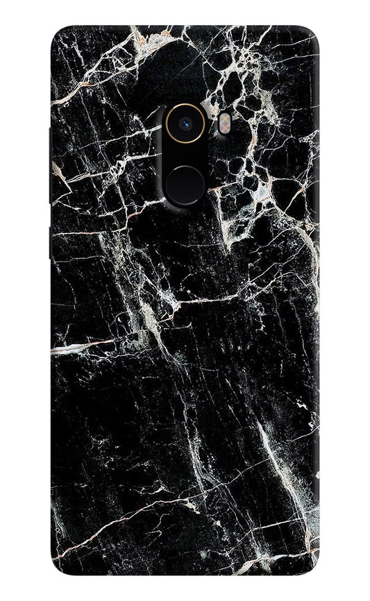 Black Marble Texture Mi Mix 2 Hard Case Back Cover by Casekaro