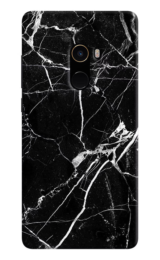Black Marble Pattern Mi Mix 2 Hard Case Back Cover by Casekaro