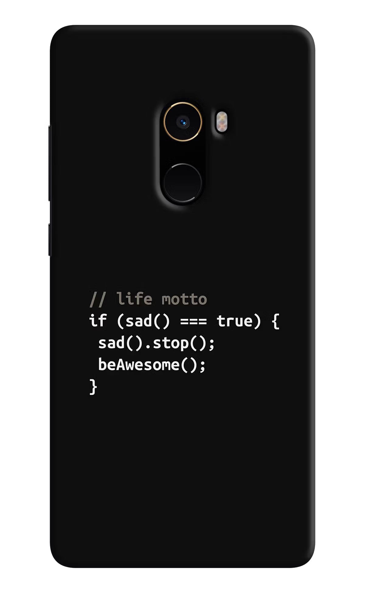 Life Motto Code Mi Mix 2 Hard Case Back Cover by Casekaro