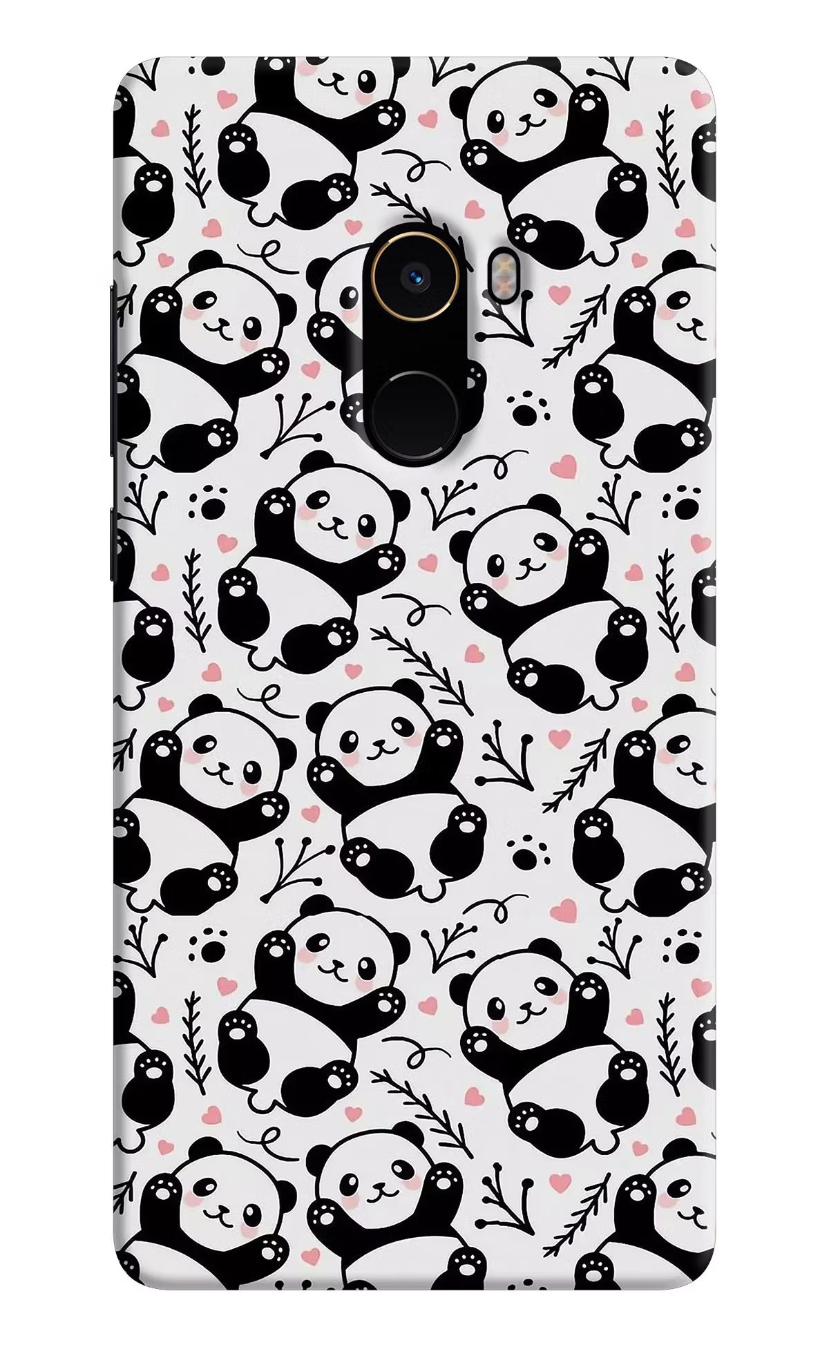 Cute Panda Mi Mix 2 Hard Case Back Cover by Casekaro