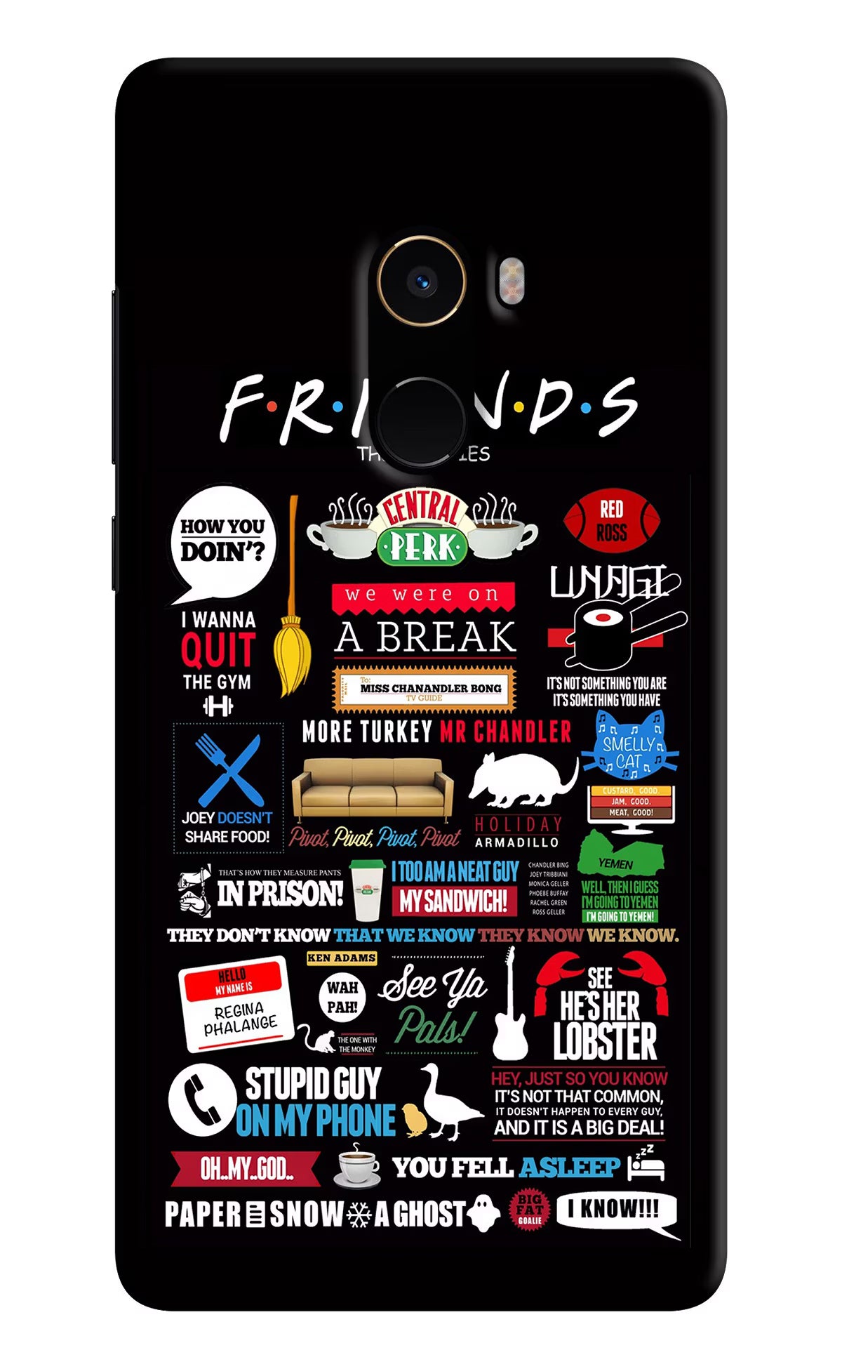 FRIENDS Mi Mix 2 Hard Case Back Cover by Casekaro