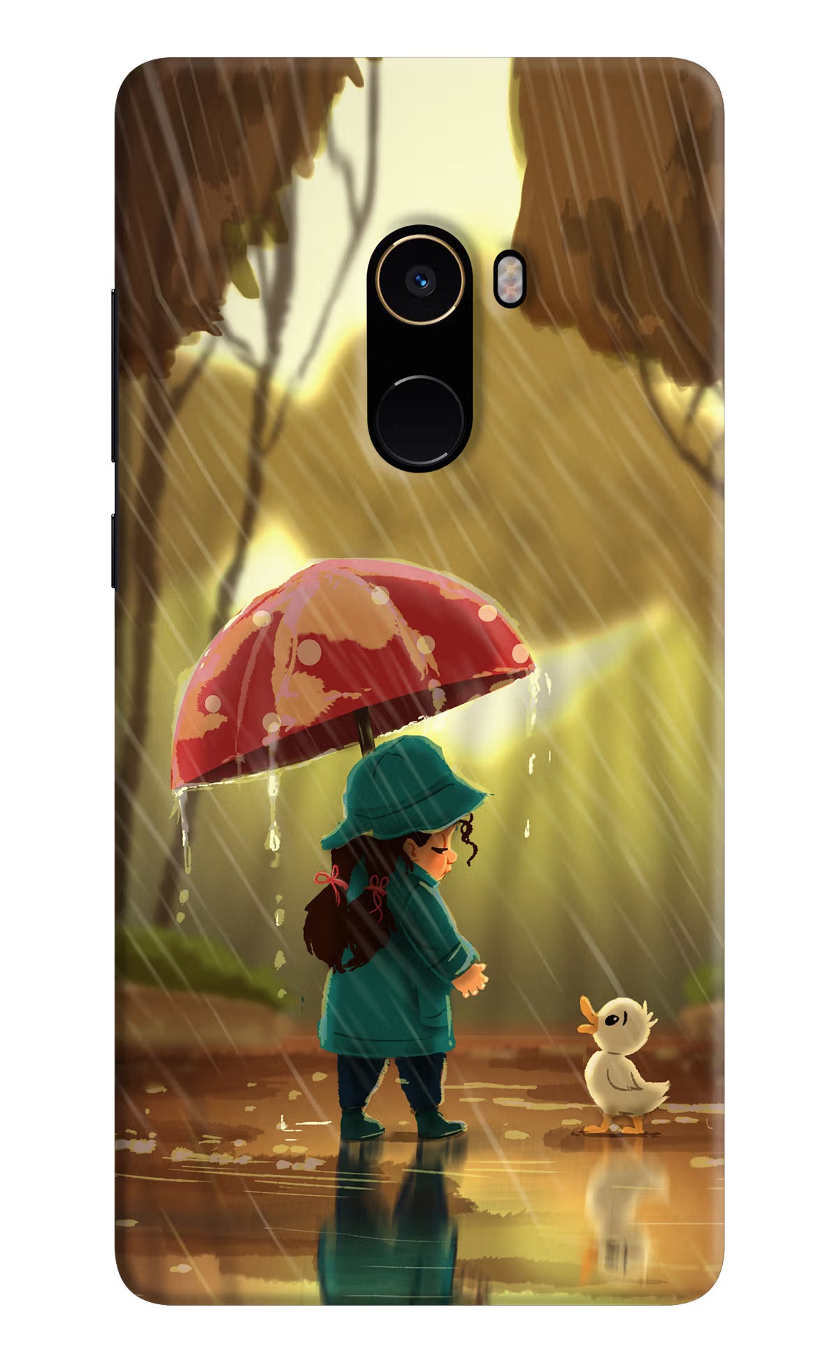 Rainy Day Mi Mix 2 Hard Case Back Cover by Casekaro