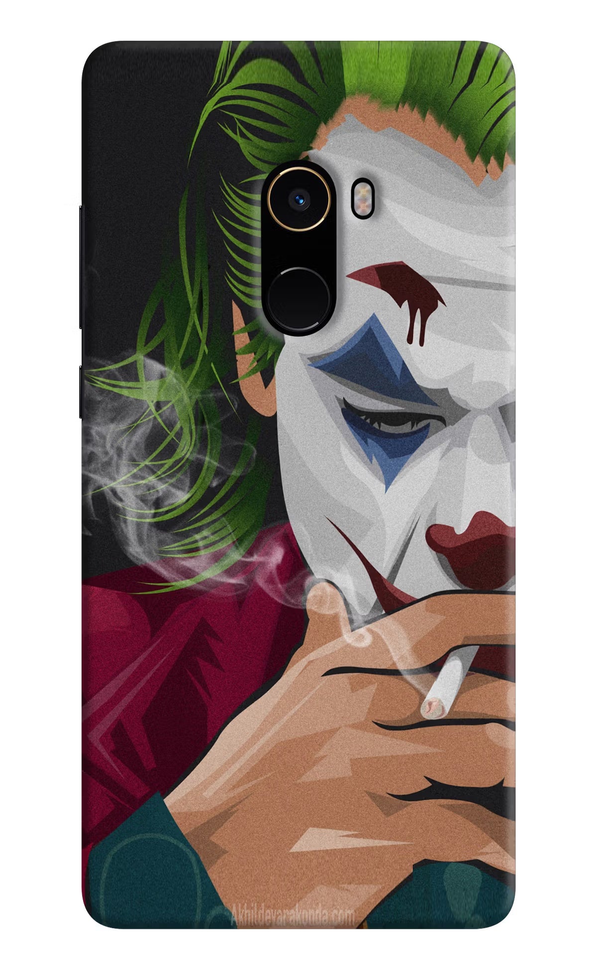 Joker Smoking Mi Mix 2 Hard Case Back Cover by Casekaro