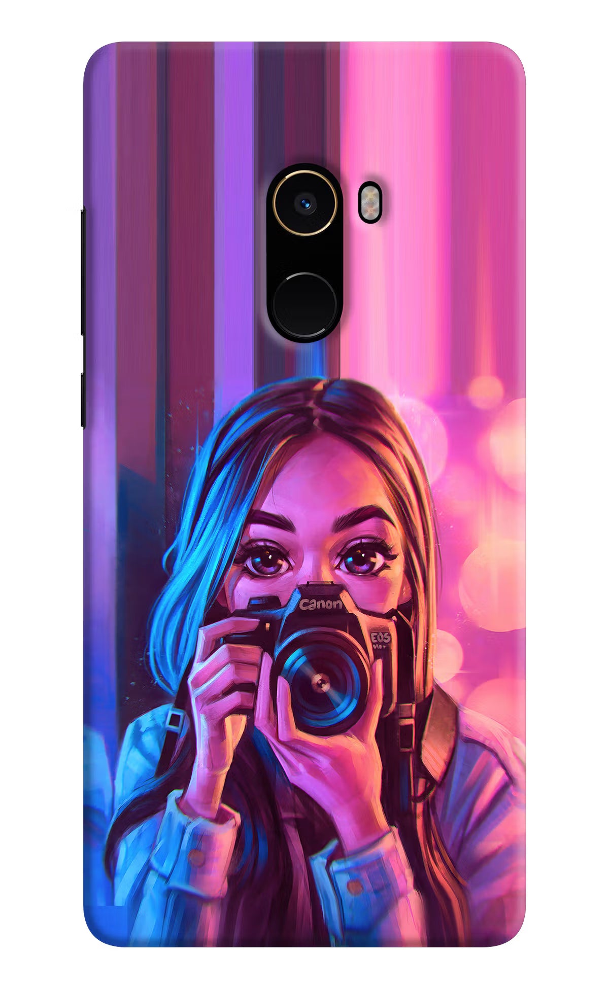 Girl Photographer Mi Mix 2 Hard Case Back Cover by Casekaro