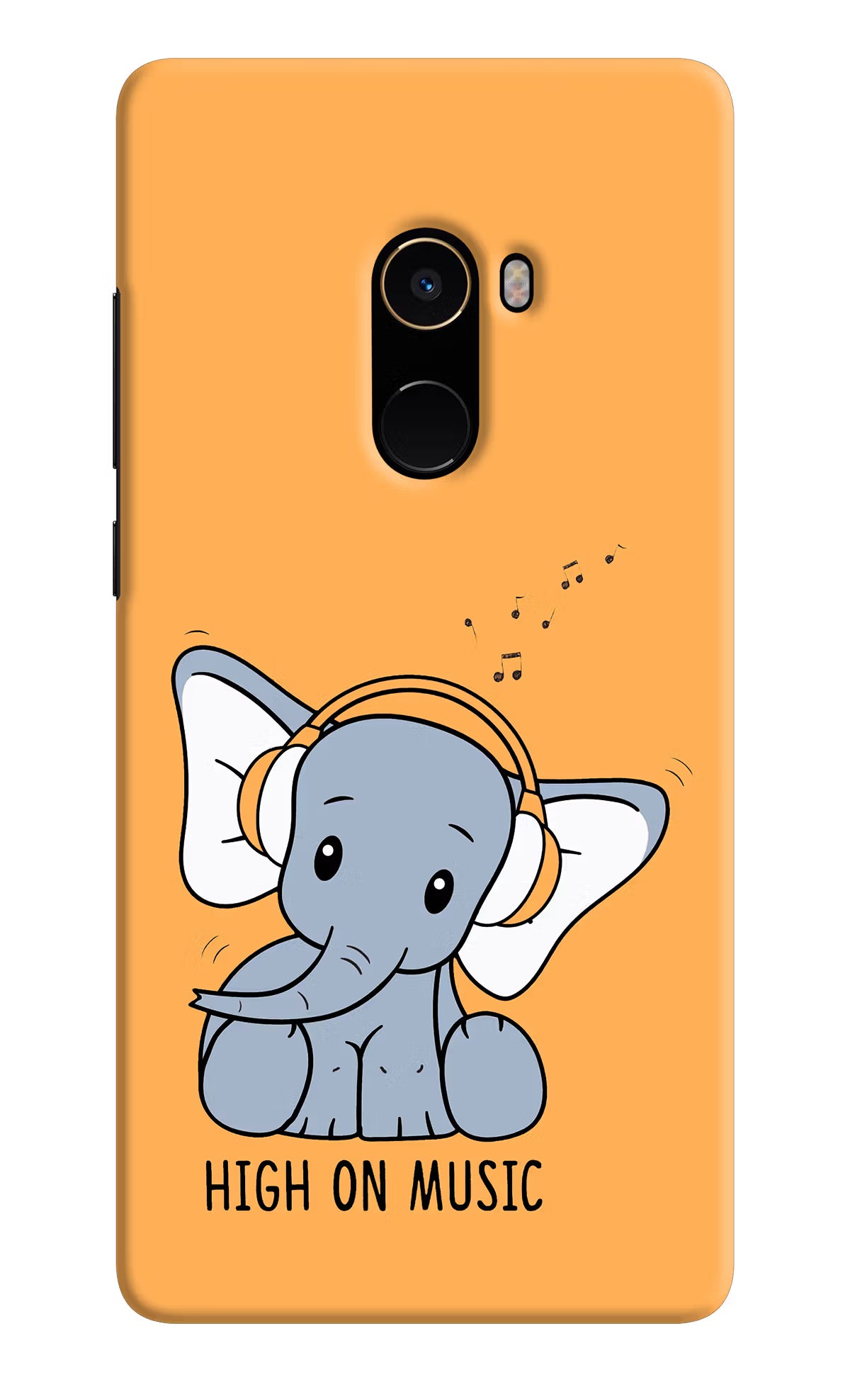 High On Music Mi Mix 2 Hard Case Back Cover by Casekaro