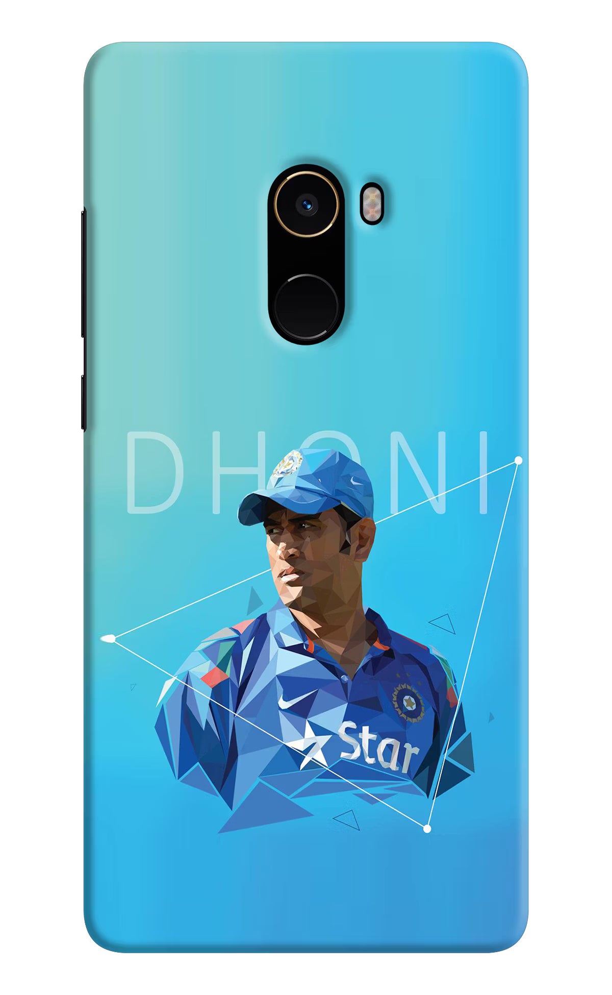 Dhoni Artwork Mi Mix 2 Hard Case Back Cover by Casekaro