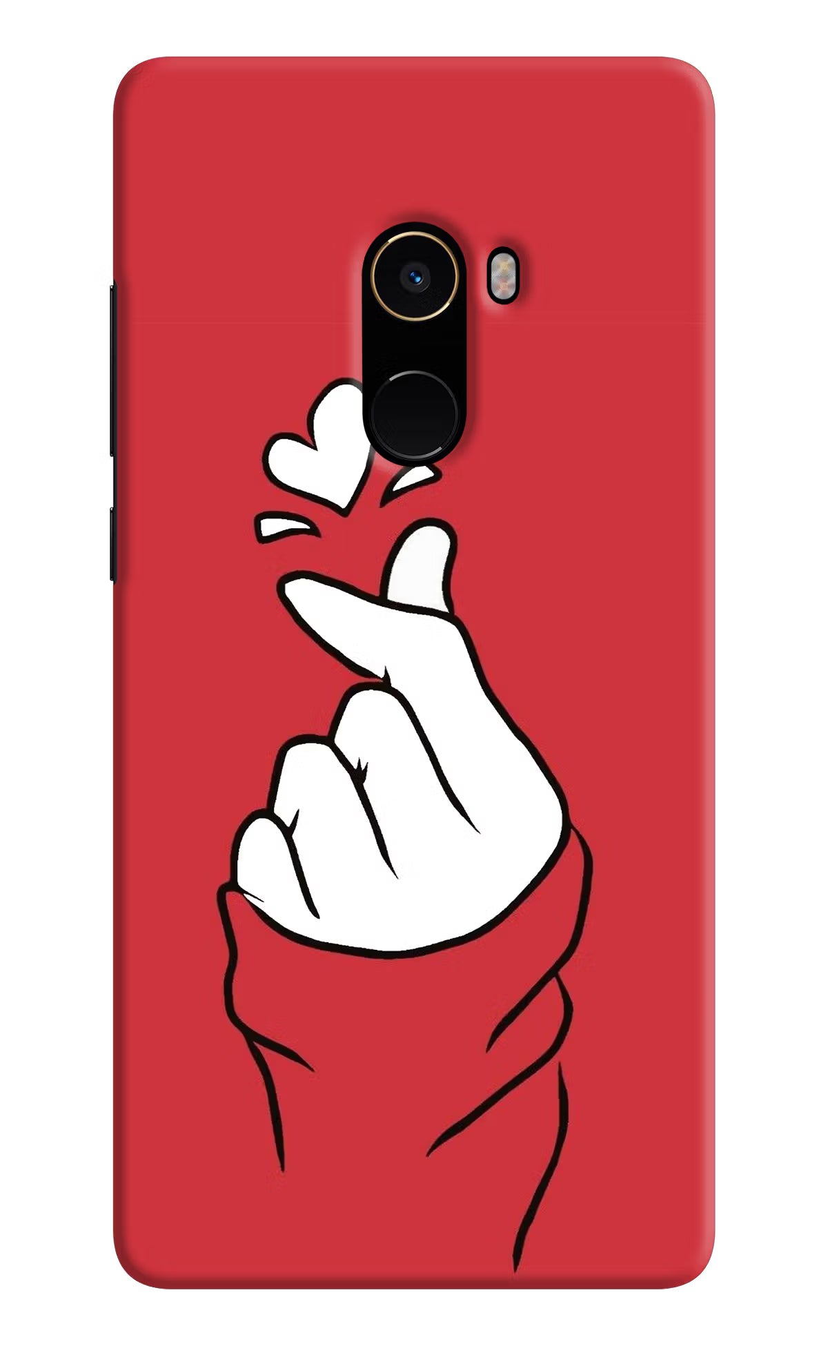 Korean Love Sign Mi Mix 2 Hard Case Back Cover by Casekaro