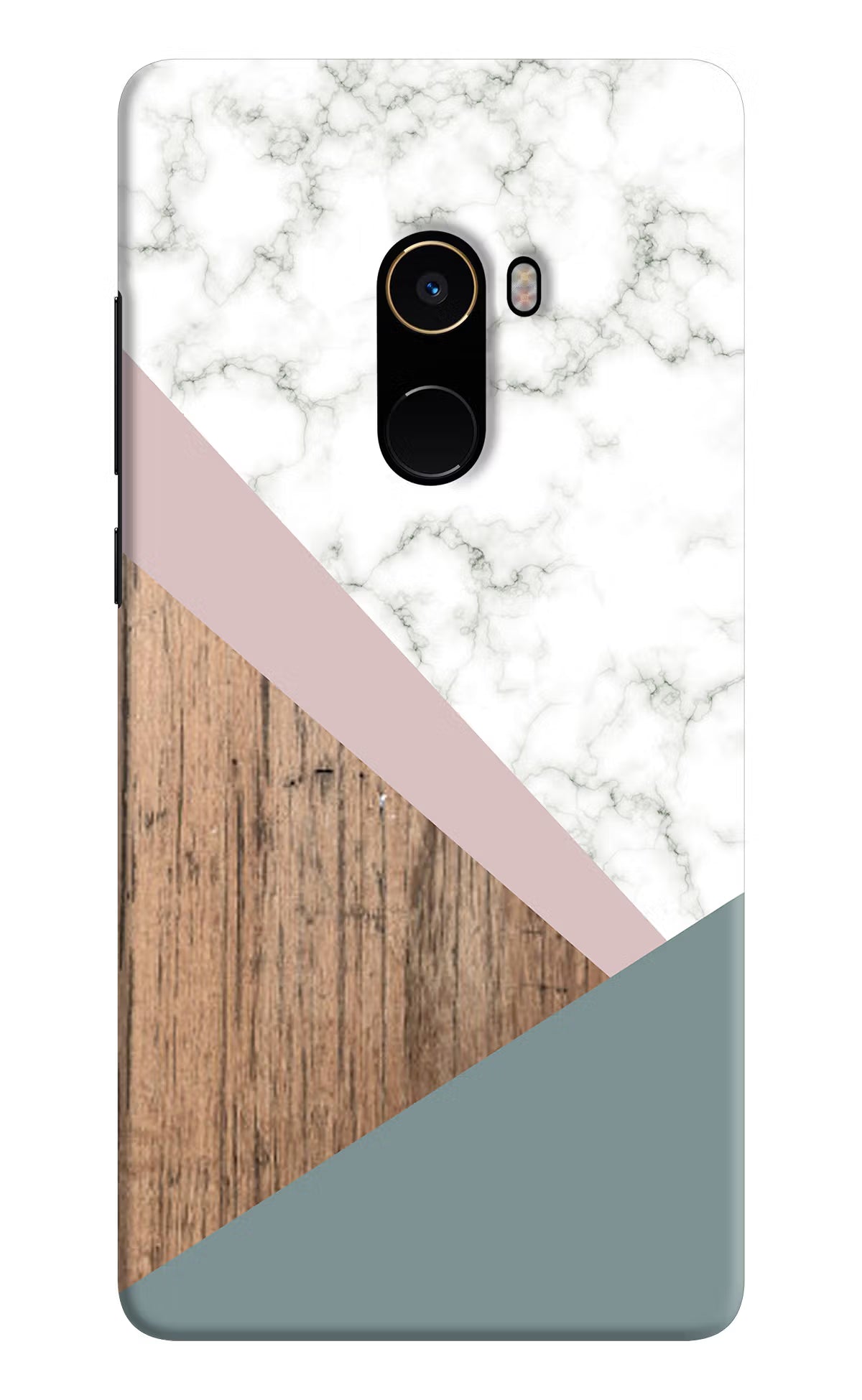 Marble wood Abstract Mi Mix 2 Hard Case Back Cover by Casekaro