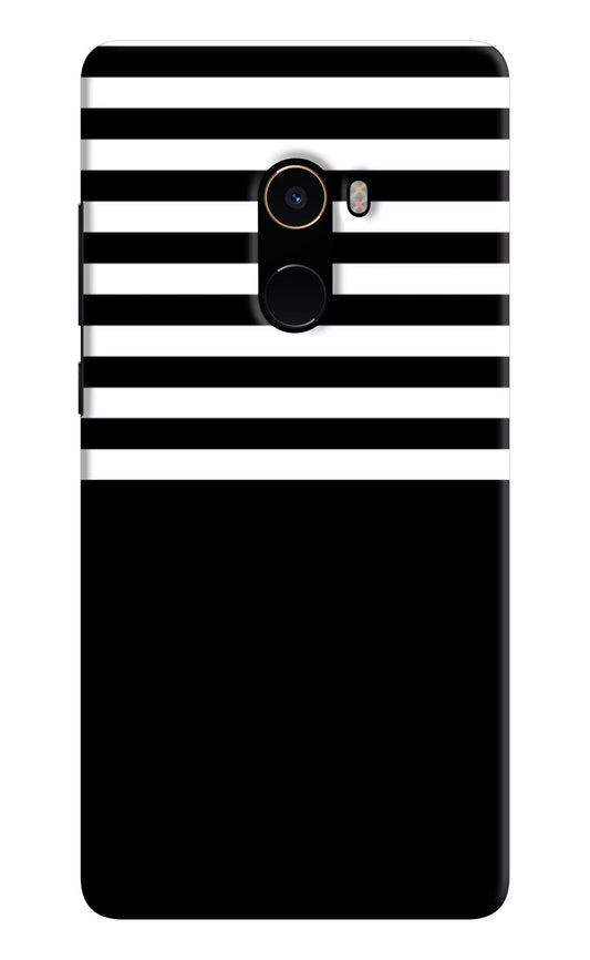 Black and White Print Mi Mix 2 Hard Case Back Cover by Casekaro