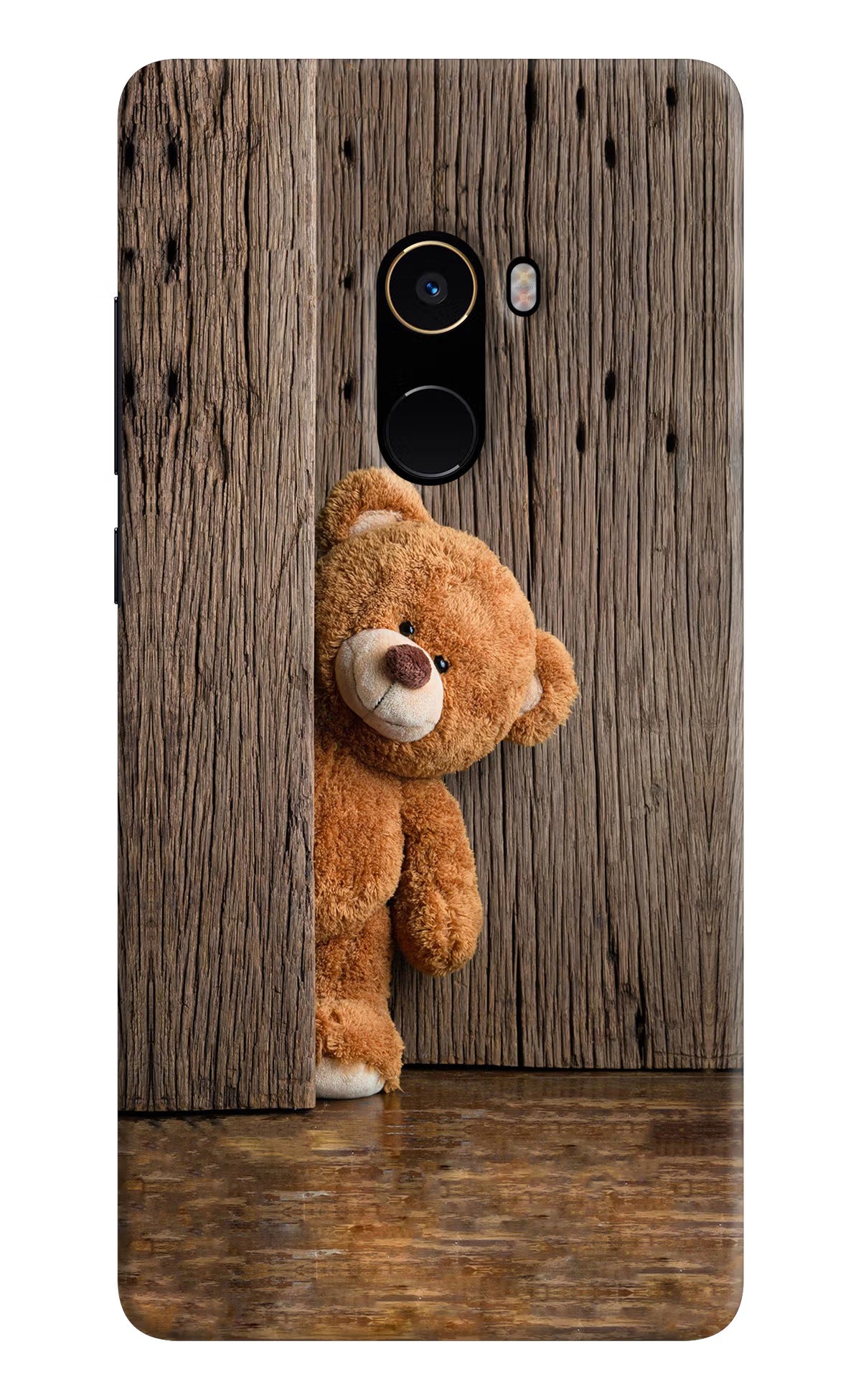Teddy Wooden Mi Mix 2 Hard Case Back Cover by Casekaro