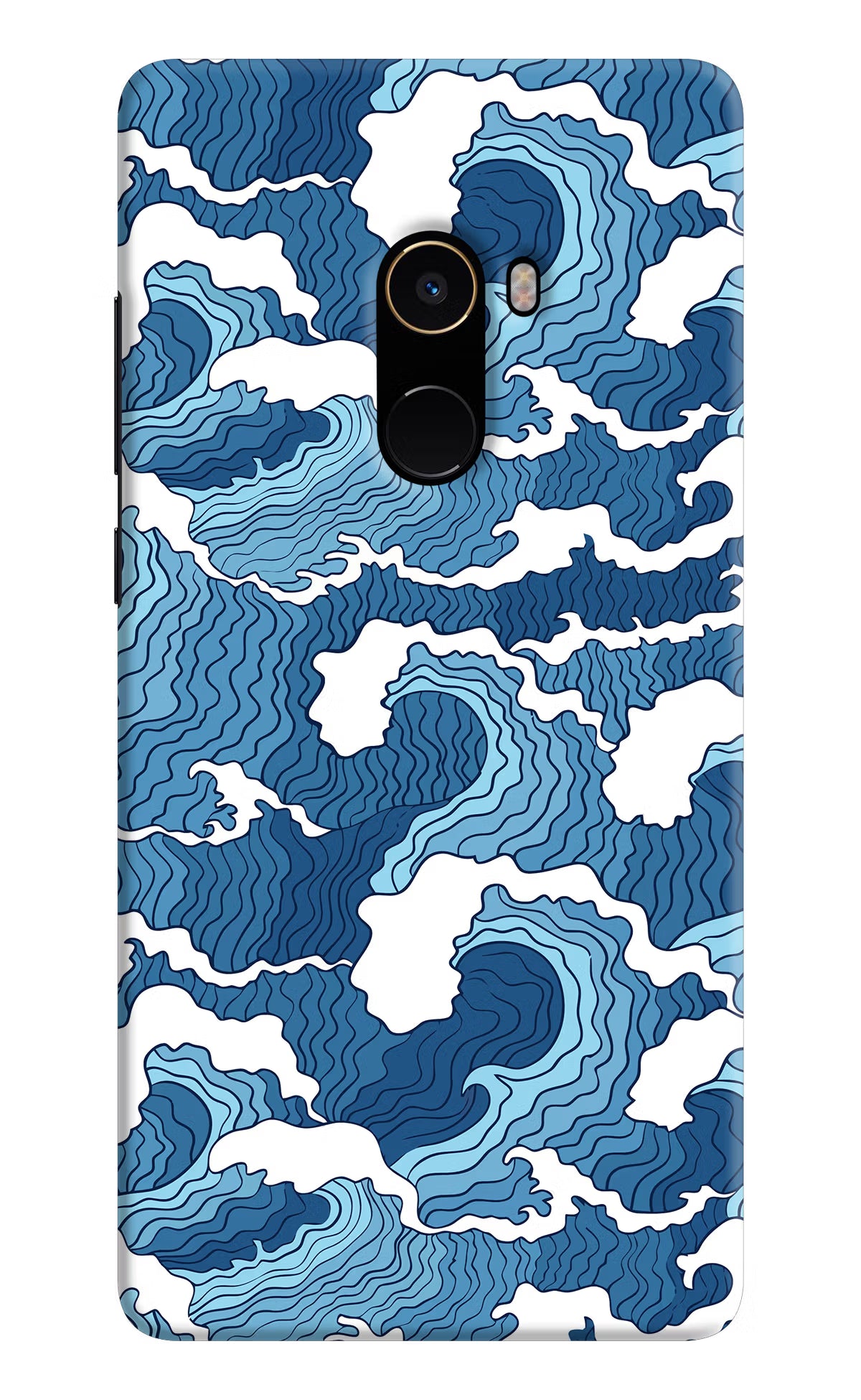 Blue Waves Mi Mix 2 Hard Case Back Cover by Casekaro