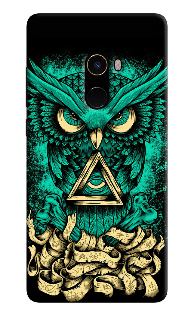 Green Owl Mi Mix 2 Hard Case Back Cover by Casekaro