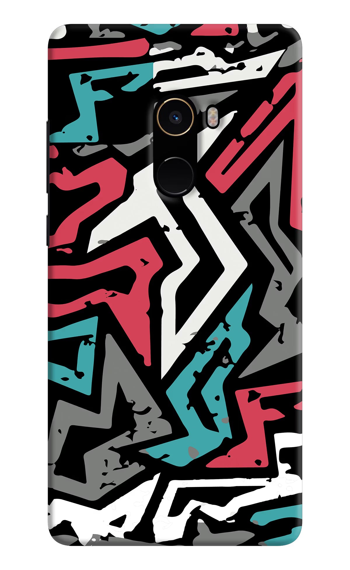 Geometric Graffiti Mi Mix 2 Hard Case Back Cover by Casekaro