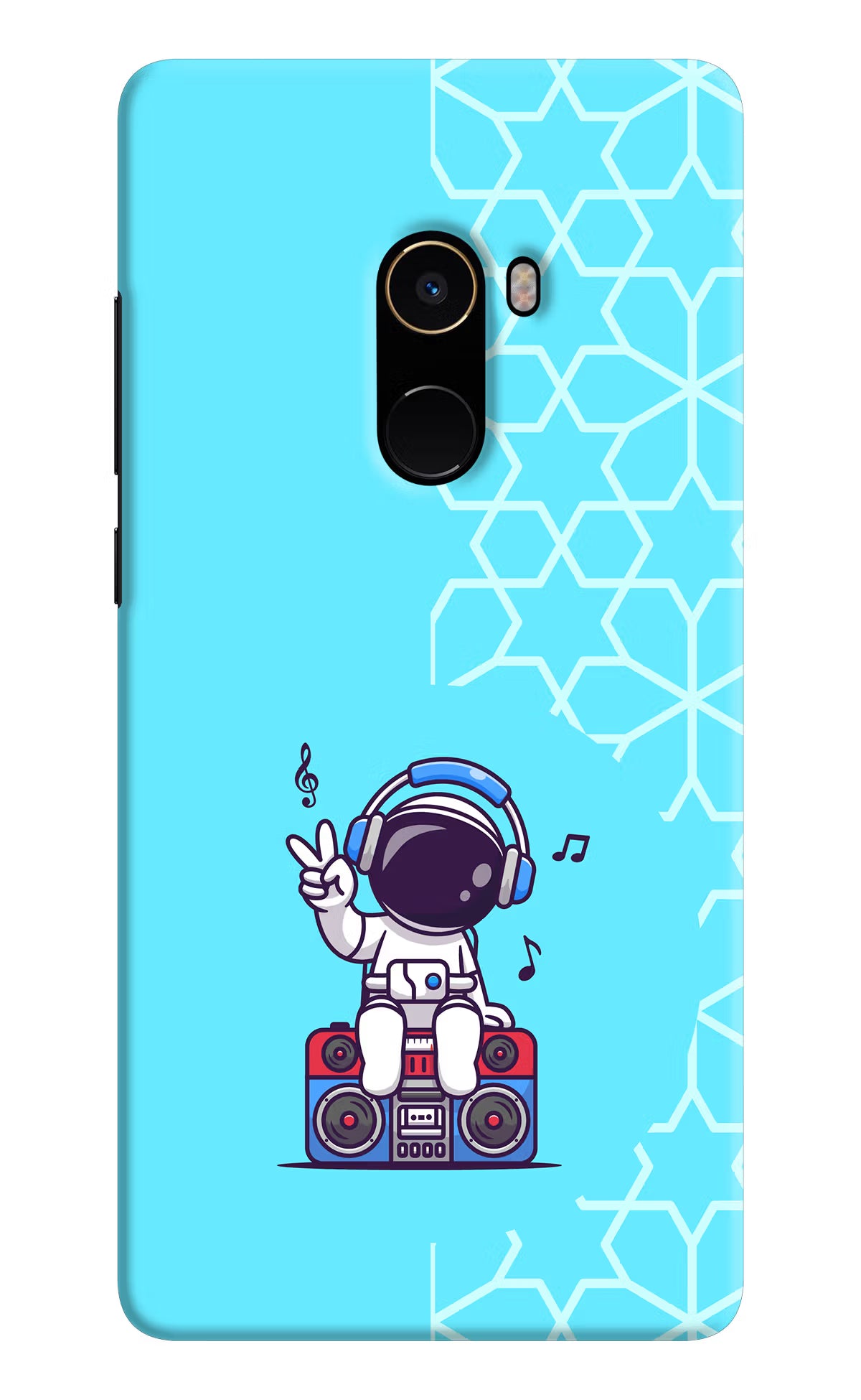 Cute Astronaut Chilling Mi Mix 2 Hard Case Back Cover by Casekaro