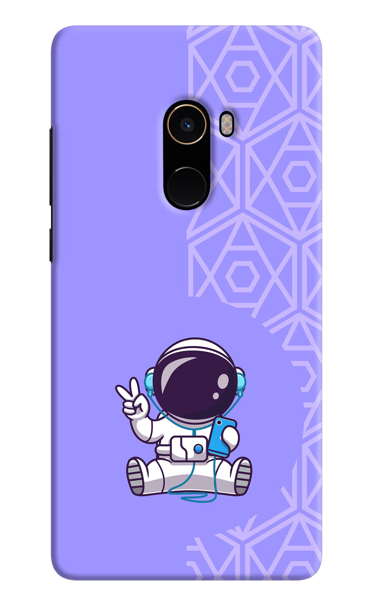 Cute Astronaut Chilling Mi Mix 2 Hard Case Back Cover by Casekaro