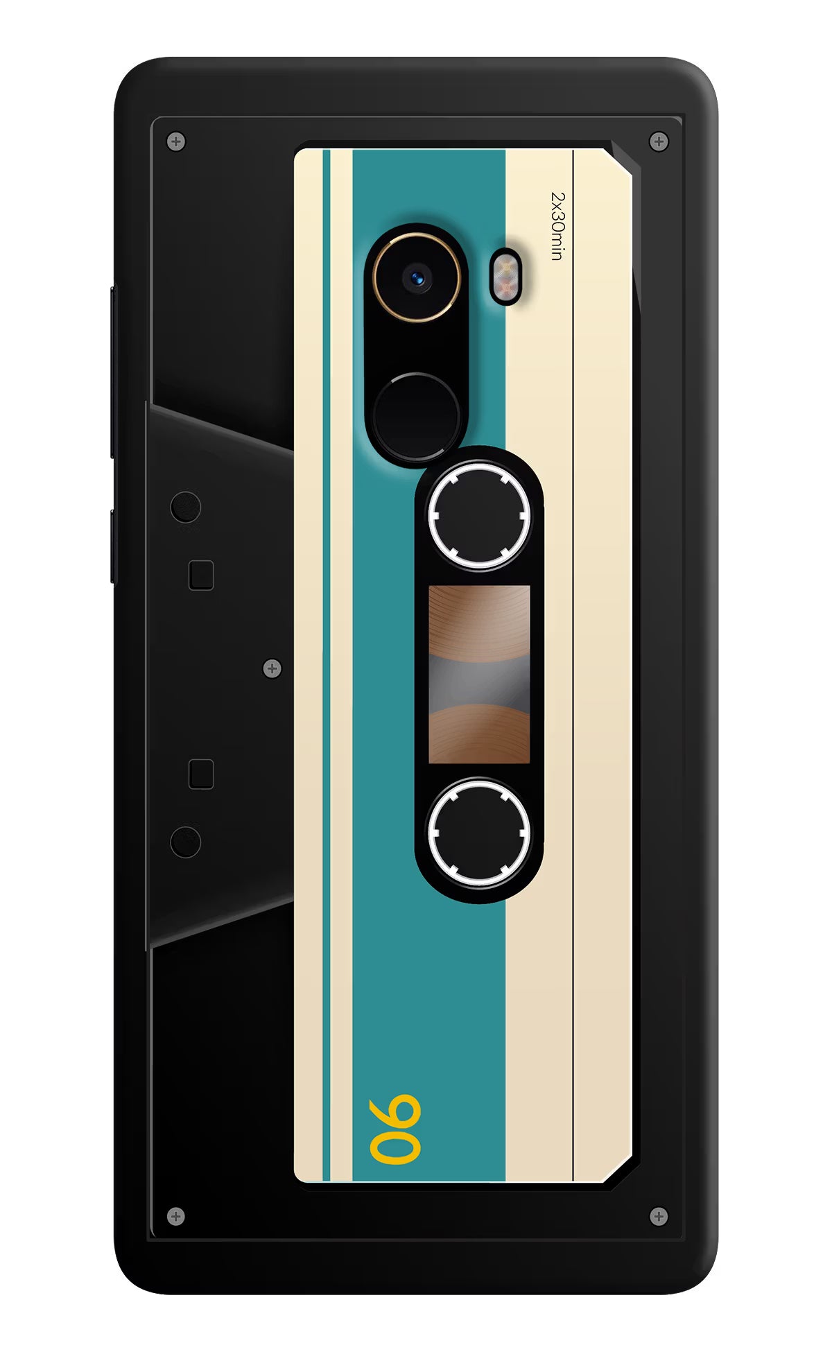 Cassette Mi Mix 2 Hard Case Back Cover by Casekaro