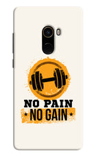 No Pain No Gain Mi Mix 2 Hard Case Back Cover by Casekaro