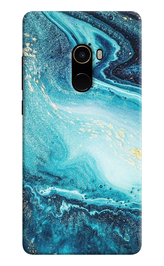 Blue Glitter Marble Mi Mix 2 Hard Case Back Cover by Casekaro