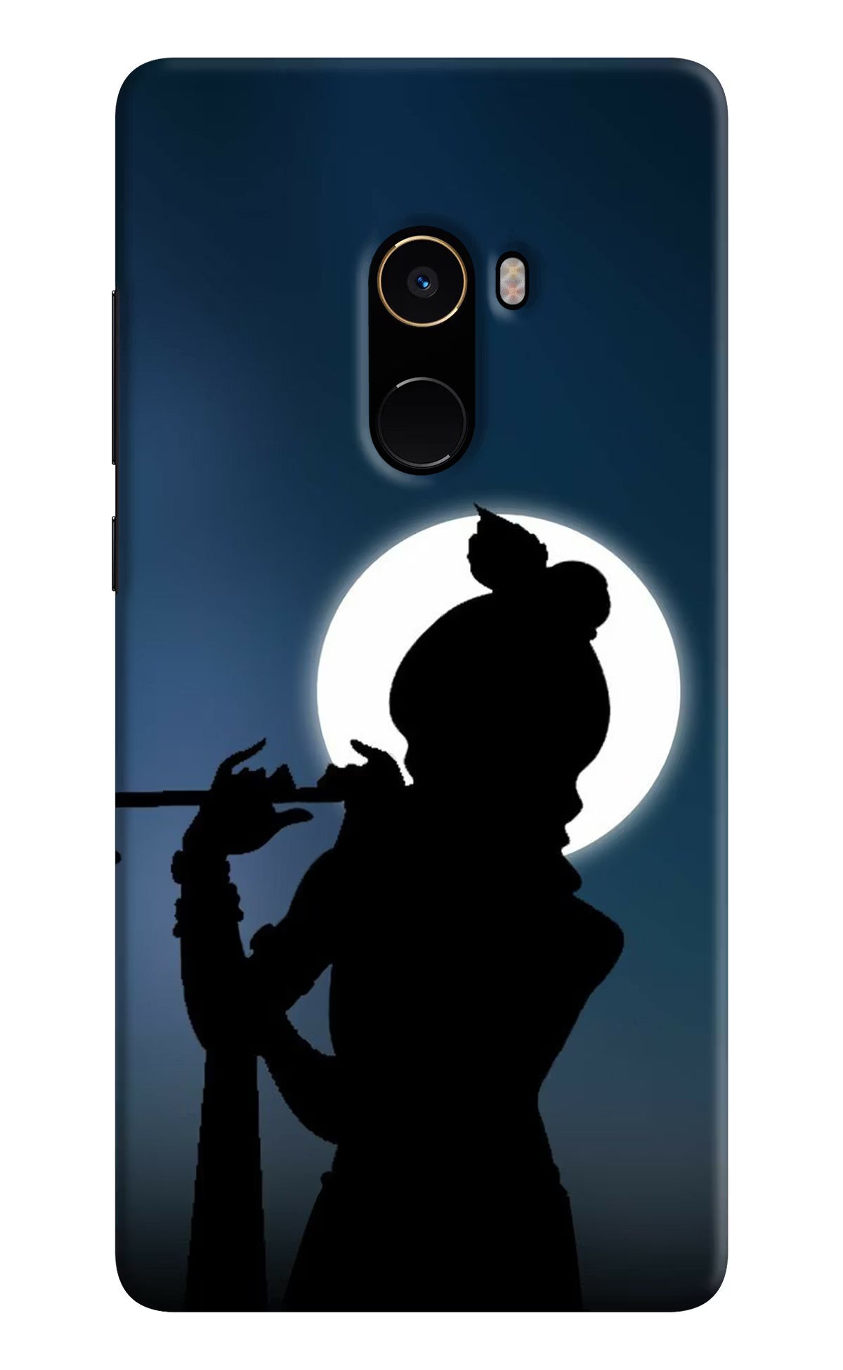 Shri Krishna Silhouette Mi Mix 2 Hard Case Back Cover by Casekaro