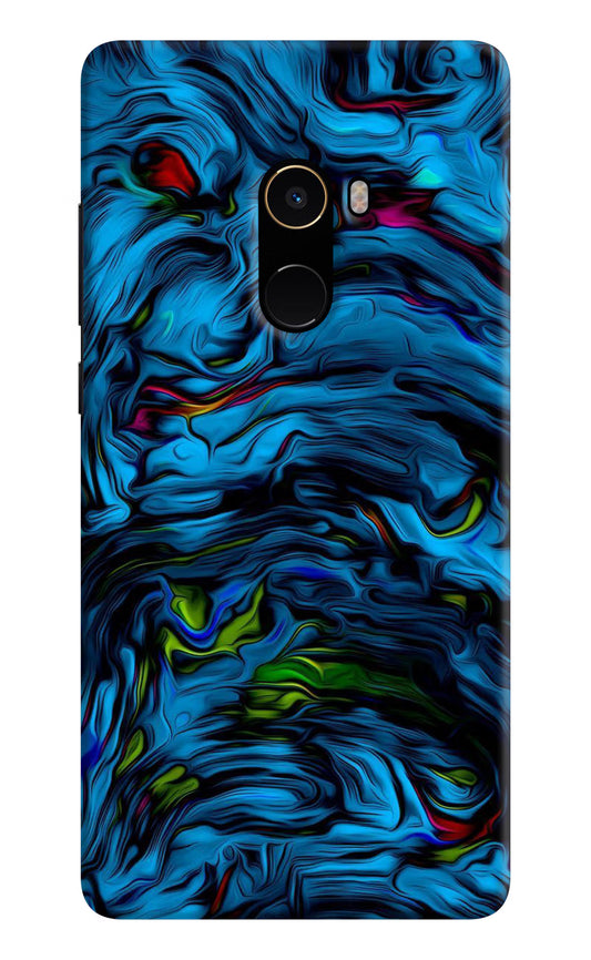 Dark Blue Abstract Mi Mix 2 Hard Case Back Cover by Casekaro