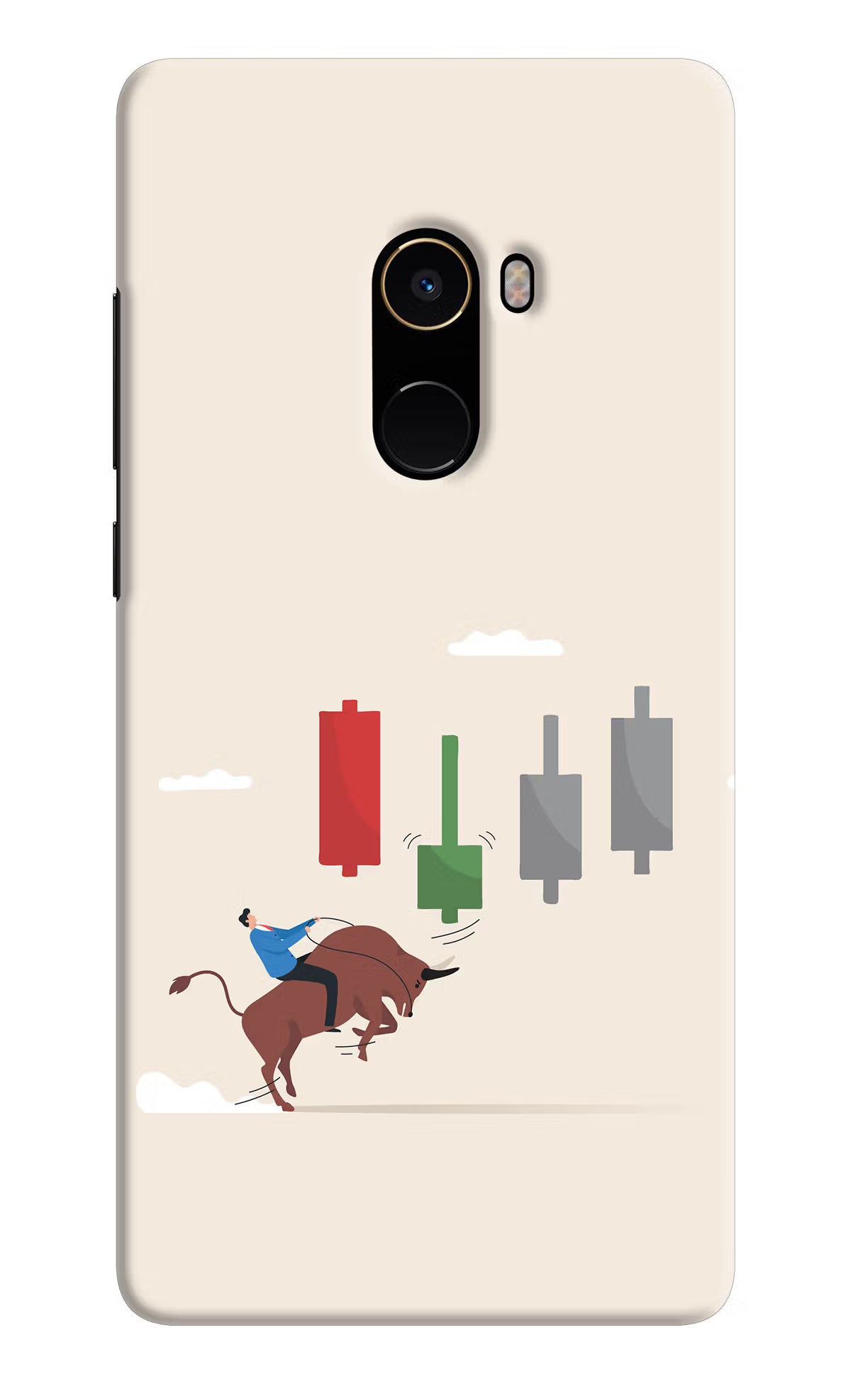 Bull Trading Momentum Mi Mix 2 Hard Case Back Cover by Casekaro