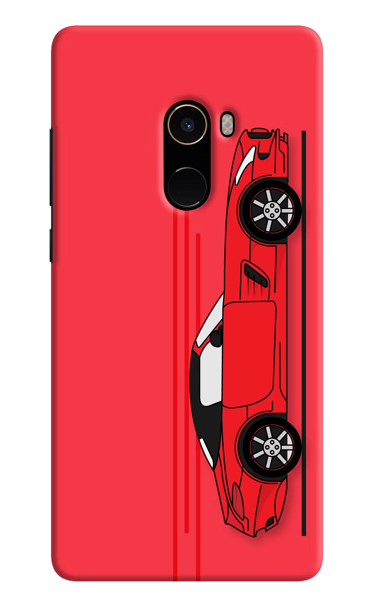 Red Velocity Mi Mix 2 Hard Case Back Cover by Casekaro