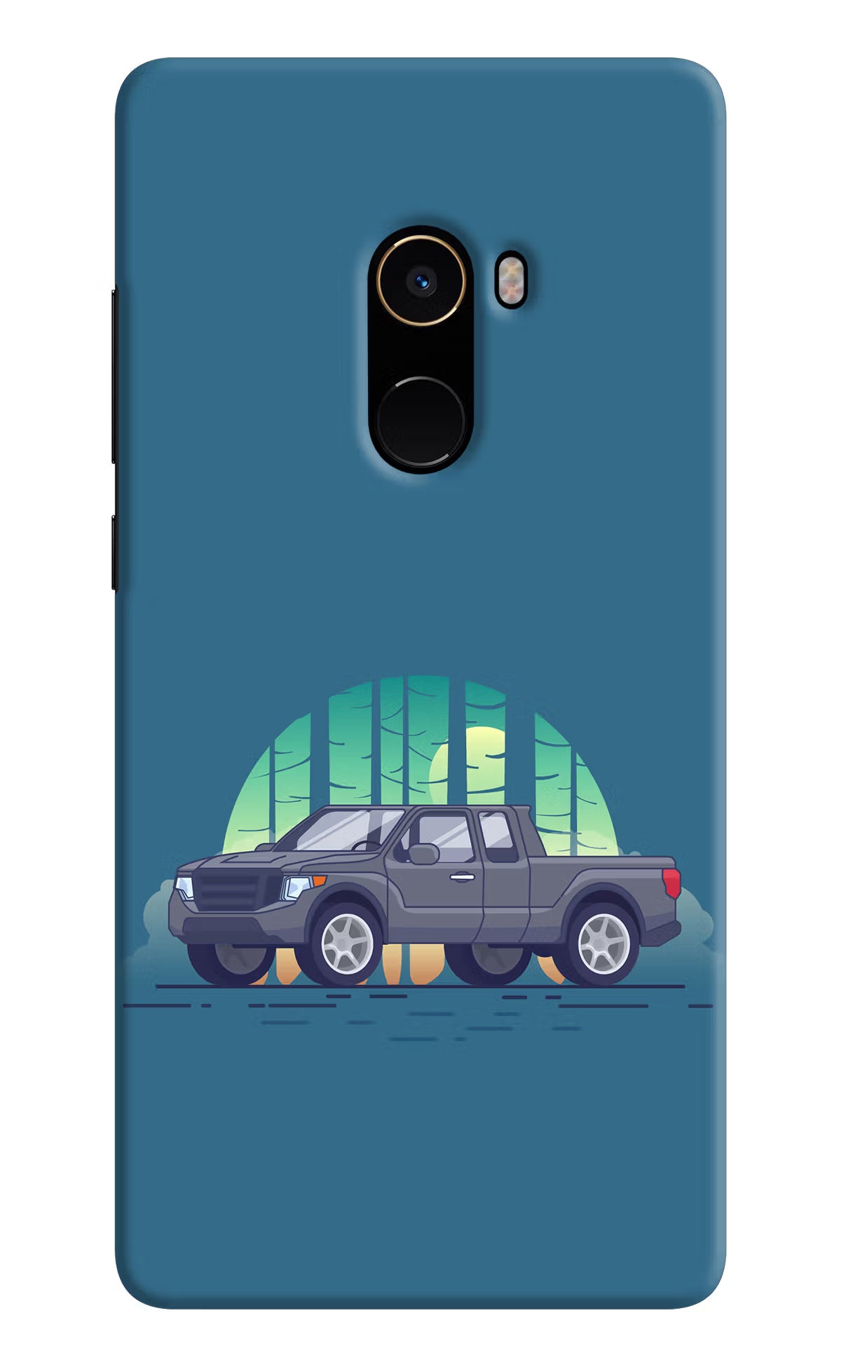 Retro Garage Vibe Mi Mix 2 Hard Case Back Cover by Casekaro