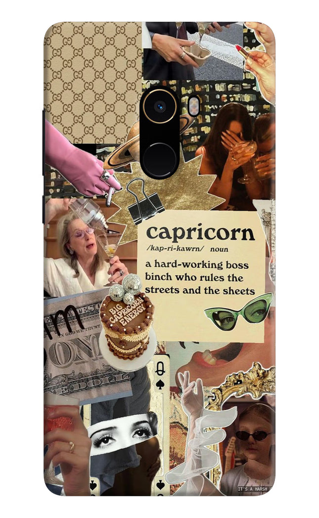 Capricorn Zodiac Mi Mix 2 Hard Case Back Cover by Casekaro