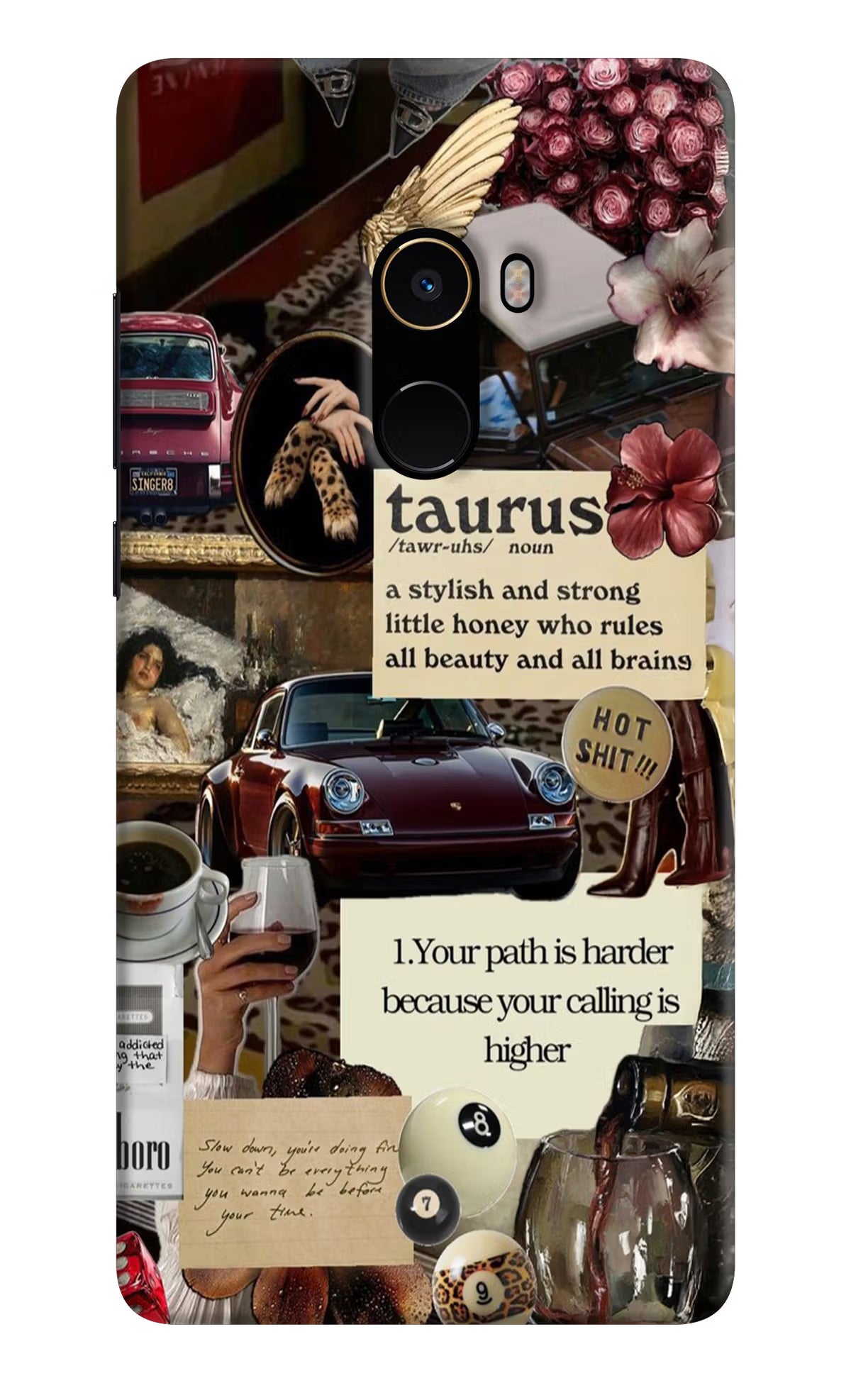 Taurus Zodiac Mi Mix 2 Hard Case Back Cover by Casekaro