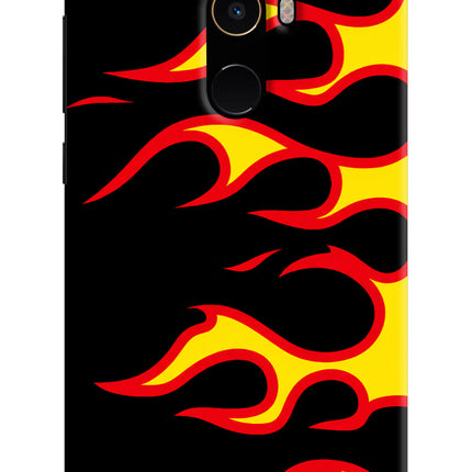 Side Sweep Flames Mi Mix 2 Hard Case Back Cover by Casekaro