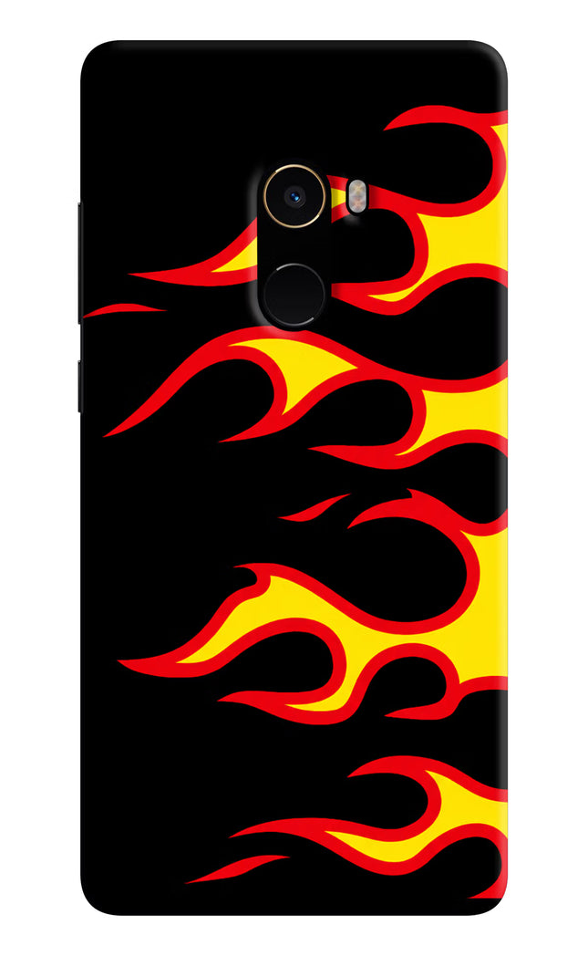 Side Sweep Flames Mi Mix 2 Hard Case Back Cover by Casekaro