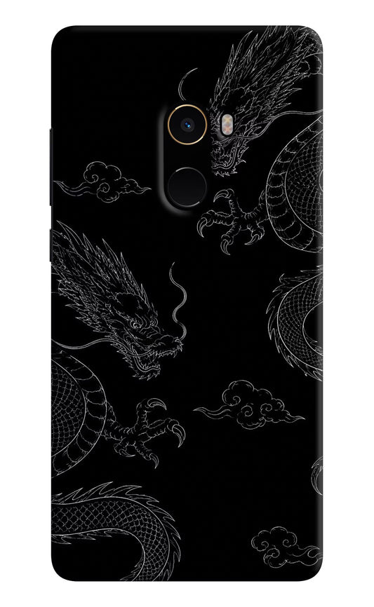 Twin Dragons Mi Mix 2 Hard Case Back Cover by Casekaro