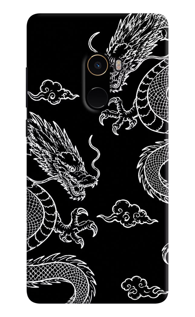 Twin Dragons Mi Mix 2 Hard Case Back Cover by Casekaro