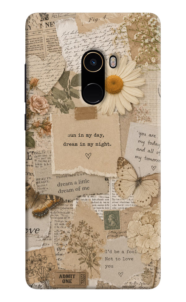 Vintage case Mi Mix 2 Hard Case Back Cover by Casekaro