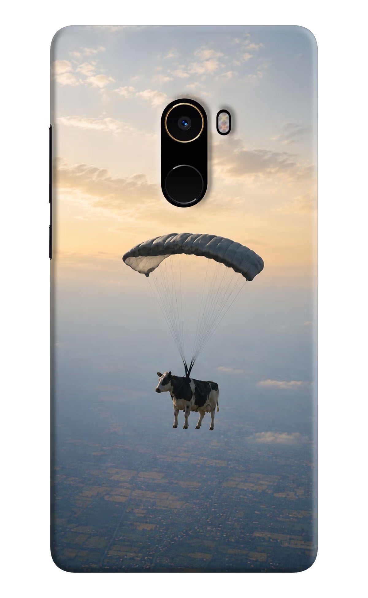 Skydiving Cow Mi Mix 2 Back Cover