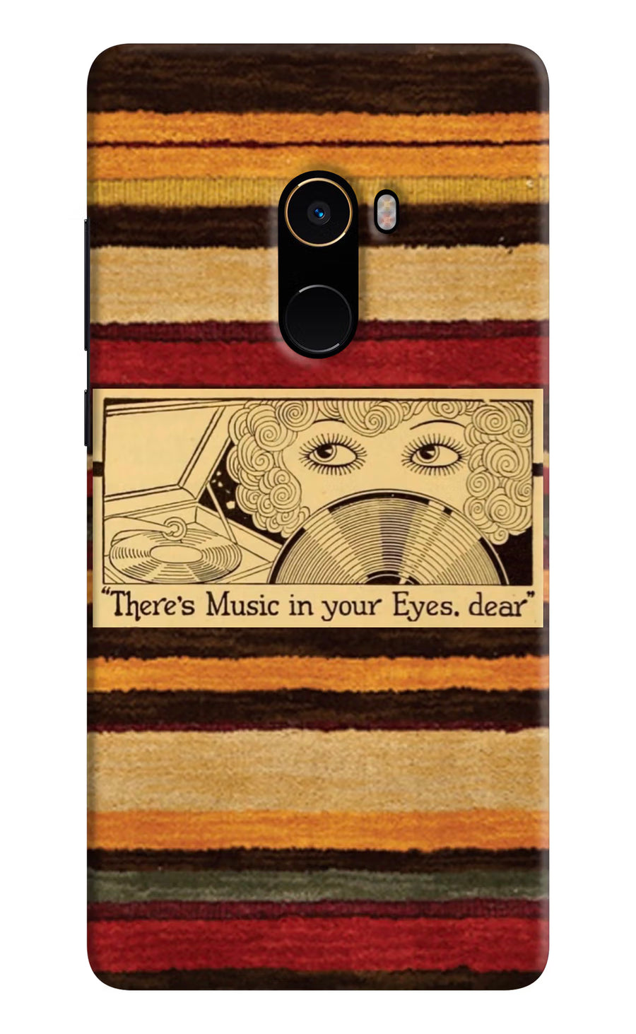 Vinyl Stripes Mi Mix 2 Back Cover, Hard case
