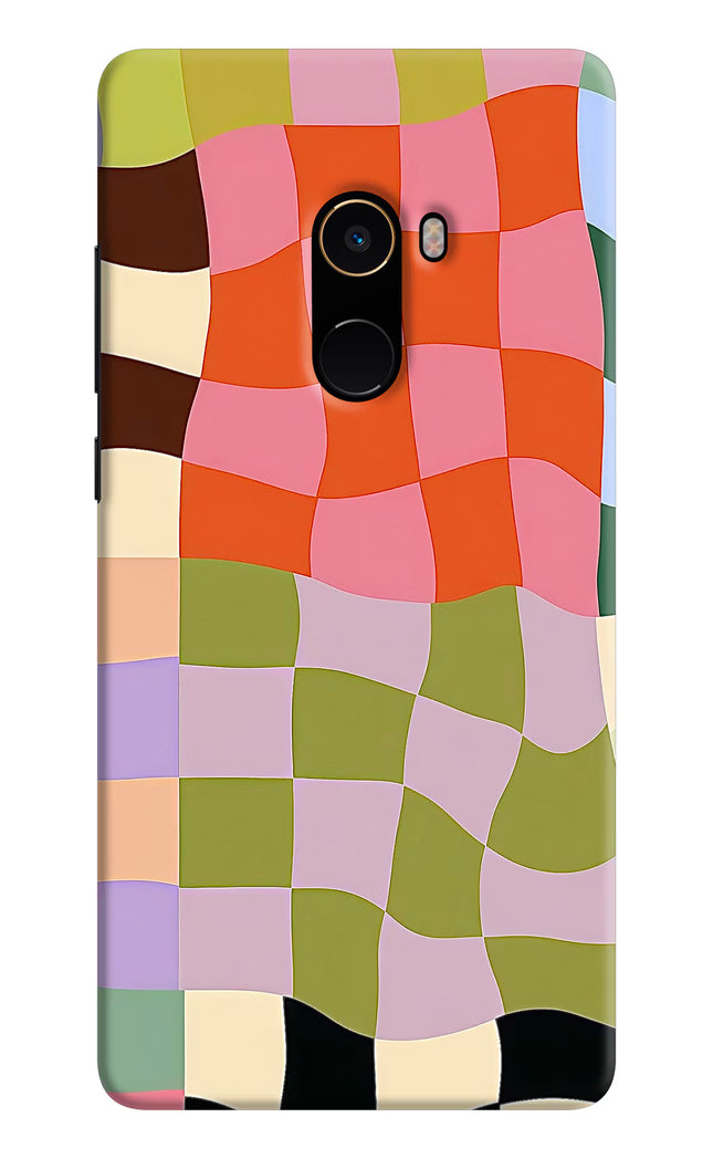 Wavy Grid Mi Mix 2 Hard Case Back Cover by Casekaro