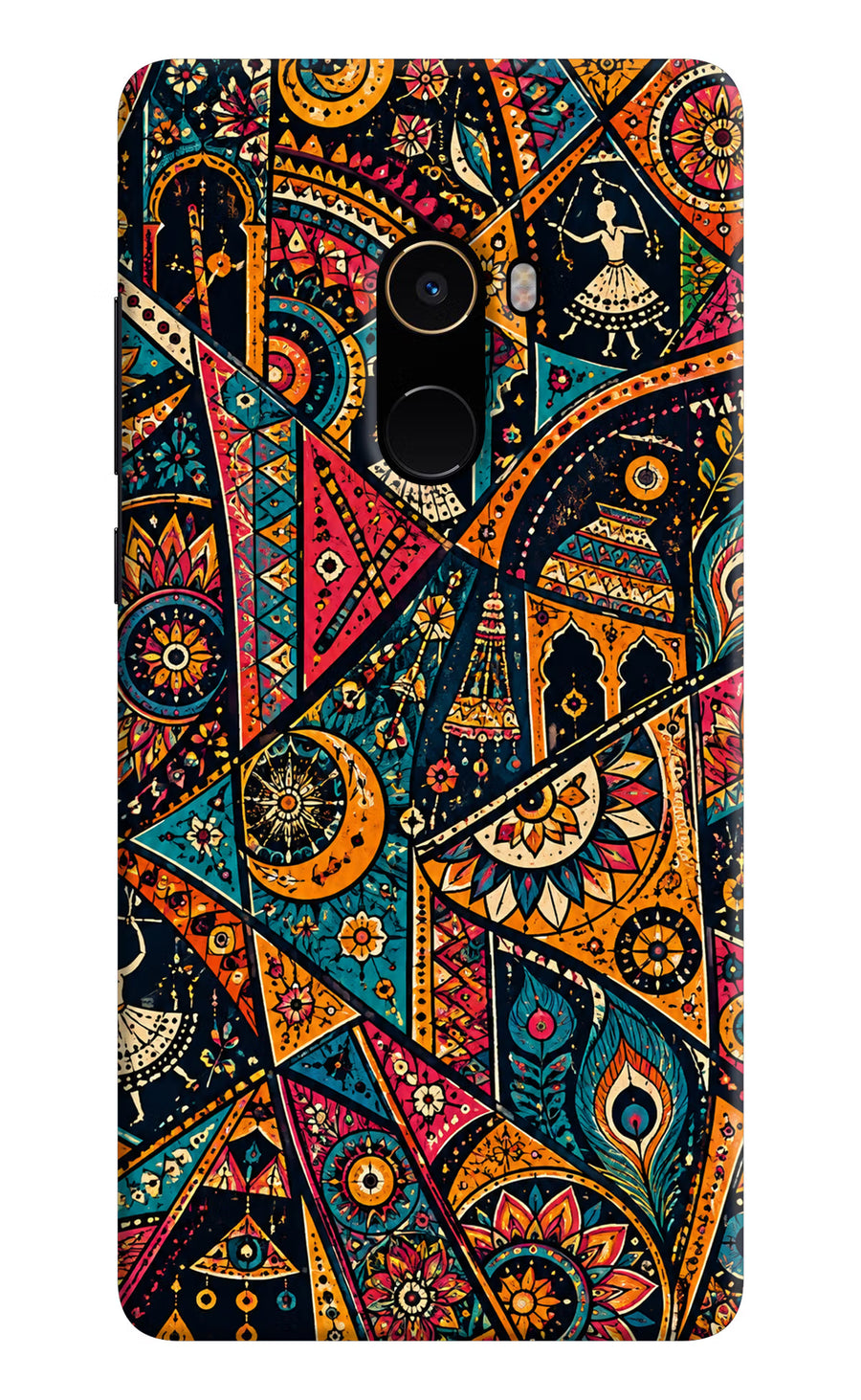 Folk Print Mi Mix 2 Back Cover, Hard case