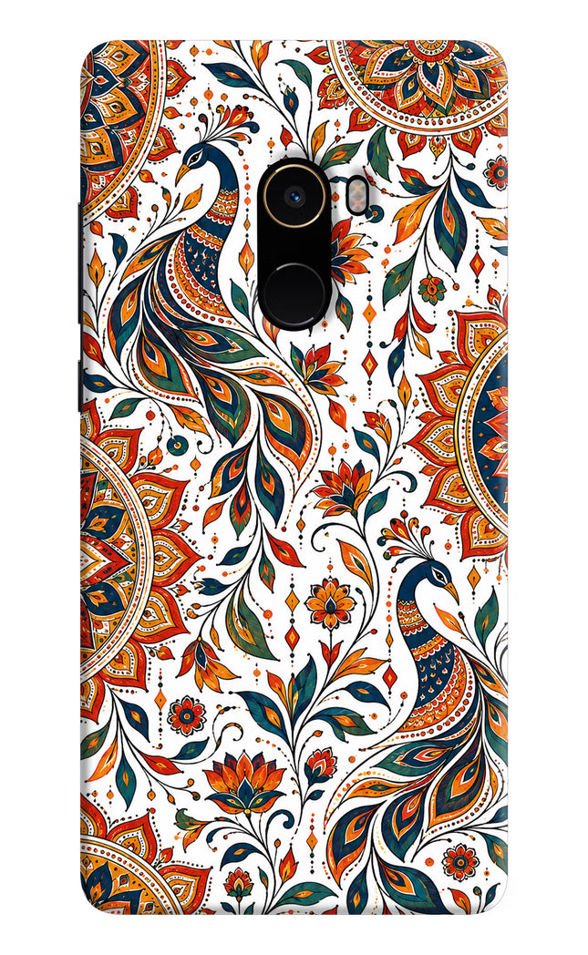 White Mayura Mi Mix 2 Hard Case Back Cover by Casekaro