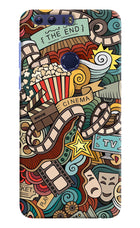 Cinema Abstract Honor 8 Hard Case Back Cover by Casekaro