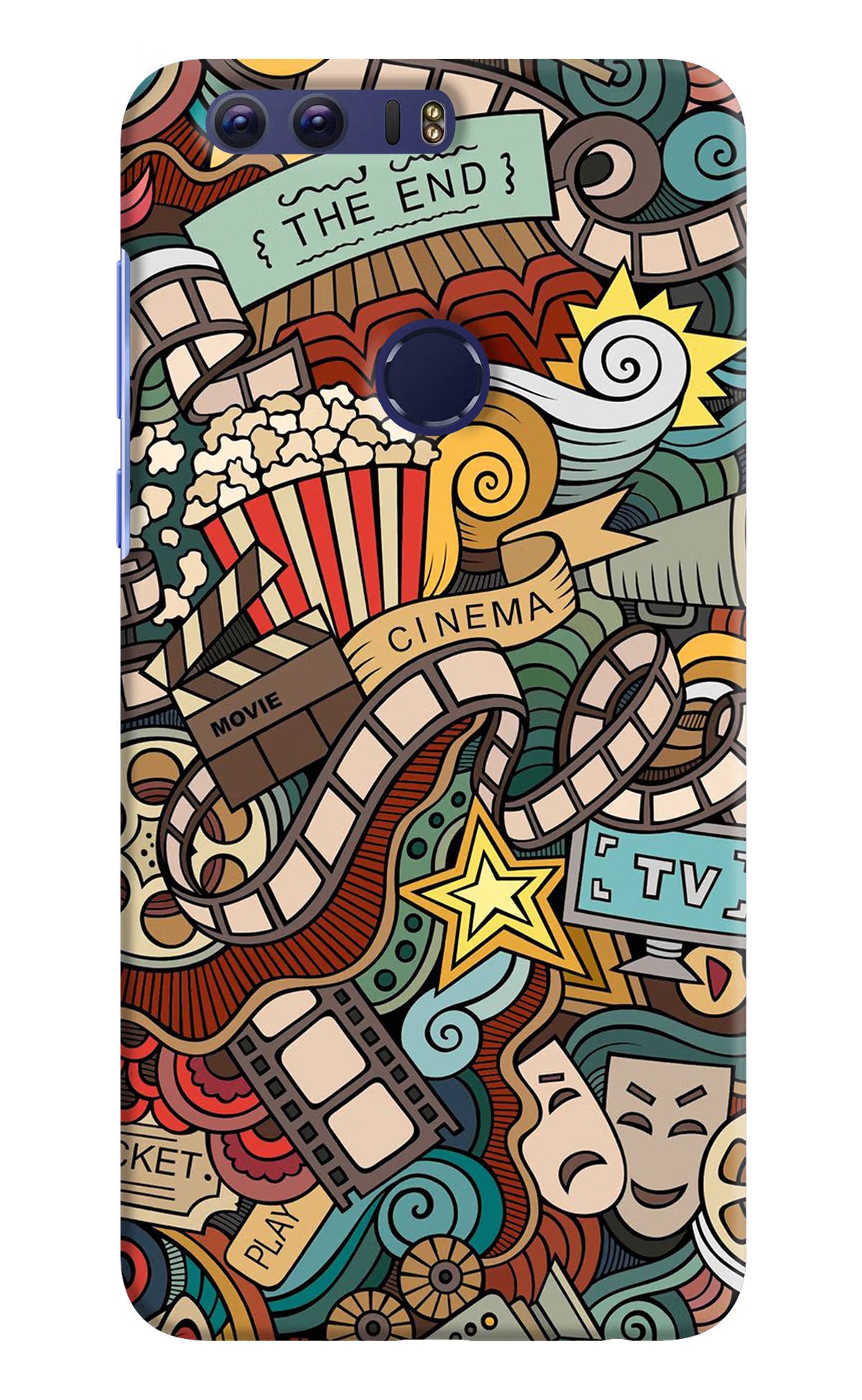 Cinema Abstract Honor 8 Hard Case Back Cover by Casekaro